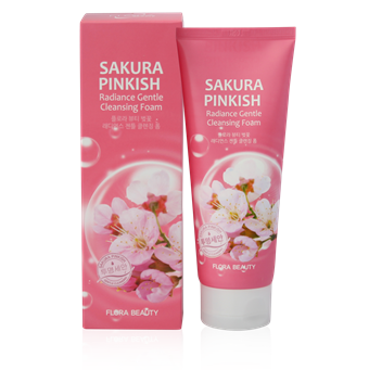 Sữa rửa mặt Hoa Anh Đào 150ml - Flora  (Làm sạch da,trắng hồng da,mềm mịn da)  SAKURA PINKISH Radiance Gentle Cleansing  FOAM